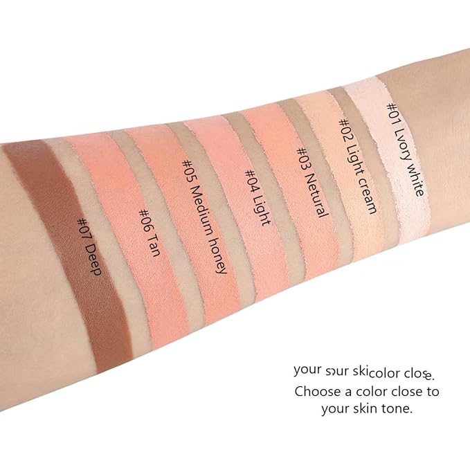 7 Color Solid Concealer Full Coverage Correcting Cream Concealer Waterproof Long-lasting Under Eye Concealer for Dark Circles Color Corrector Pro Concealer (Color 03)-VivaGrace Women