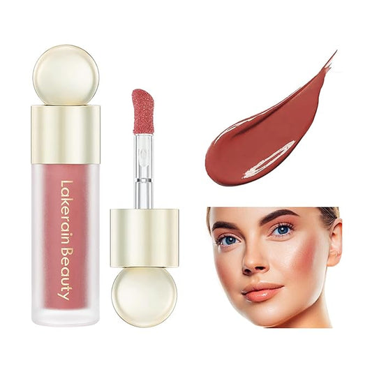 Liquid Blush, Natural Matte Finish Looking, Dewy Cheek Tint Cream Blush for Cheeks, Soft Cream Face Blush, Moisturizing Lightweight Blendable Feel(Orange Red 04)-VivaGrace Women
