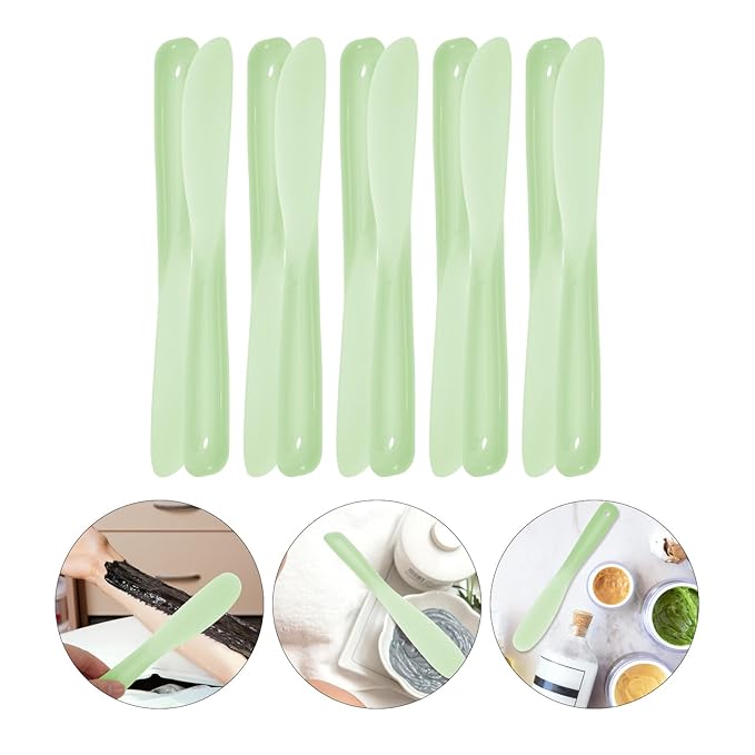 10pcs Tool Stick Makeup Spatulas Makeup Scoop Cosmetic Scoop Sampling Spatula Cosmetics Mixing Spatulas Cosmetic Applicator Spoon Large Mixing Spoon-VivaGrace Women
