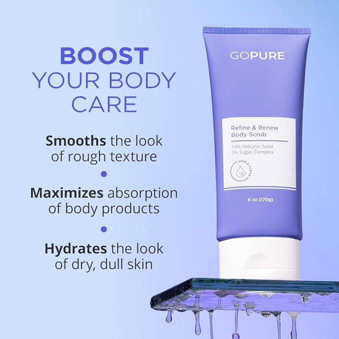 goPure Neck Firming Duo, Tighten & Lift Neck Cream, Refine & Renew Body Scrub, 2 piece set-VivaGrace Women