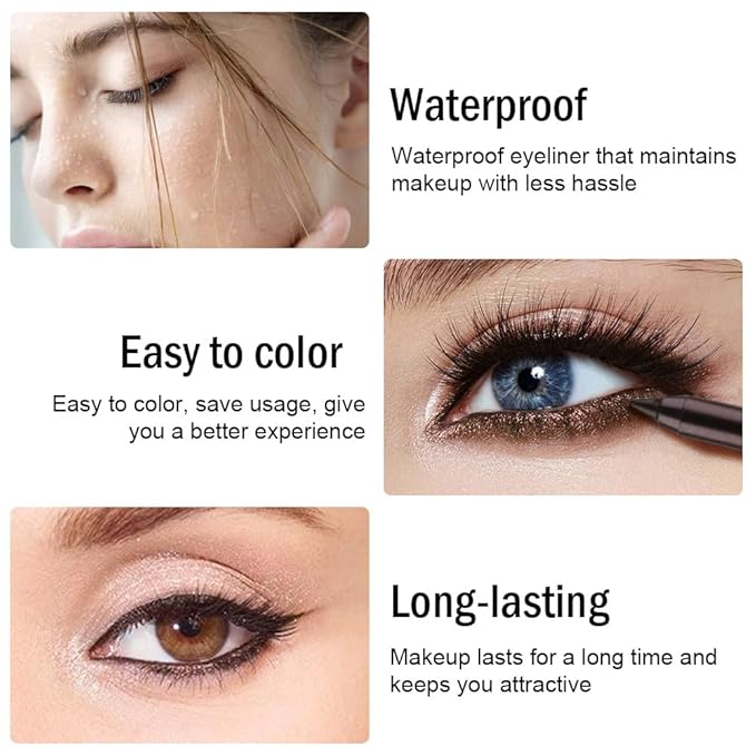 evpct Brown Gel Eyeliner Pencil for Women Waterline Waterproof Smudge Proof Eye Makeup Liners, Brown Mascara Eye Liner Gel Liner Eyeliner with Sharpener delineador de ojos contra el agua 16