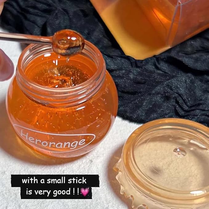 2PCS Bee Lip Balm Honey Pot,Honey Jam Lip Mask,Lip Exfoliating Bee Balm,Lip Exfoliating Bee Balm,Jelly Honey Pot Lip Mask,Hydrating & Prevention Dry and Cracked Lip Scrubs Exfoliator-VivaGrace Women