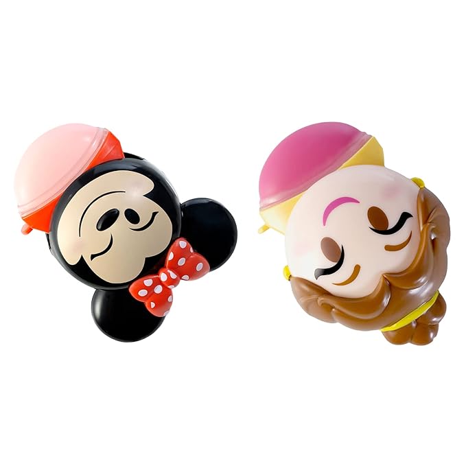 Lip Smacker Disney Minnie Mouse and Beauty And The Beast Belle Emoji Lip Balm Duo, Flavored Strawberry Lemonade, Bow-nade, 2 Pack-VivaGrace Women