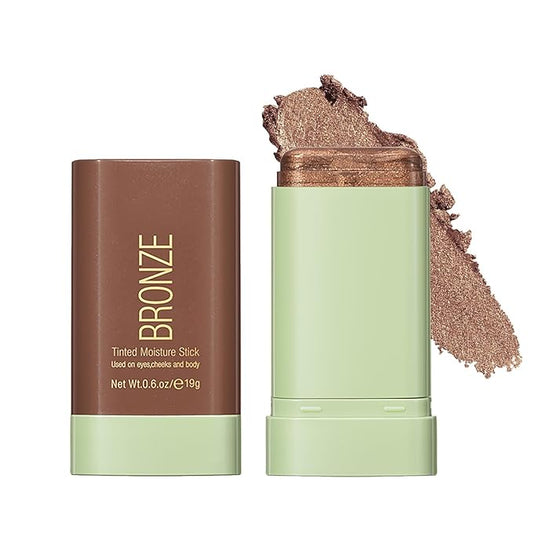 Blush Stick, Cream Blush Stick for Cheeks & Lips, Blendable Long-Lasting Multi-Use Contour Stick & Highlighter Makeup (BEACH GLOW)-VivaGrace Women