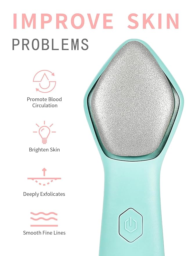 NEWDERMO Microdermabrasion Machine Pro, Large Diamond Electric Microdermabrasion Wand Tool With 3 Levels Frequency for Face Body Exfoliate Skin Care (Green)-VivaGrace Women