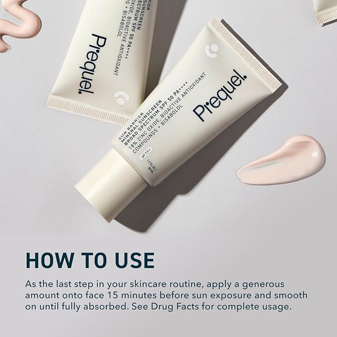 Skin Sun Barrier Mineral Sunscreen SPF 50. PA++++ Broad Spectrum Zinc Oxide Sunblock with Semi-Transparent Lightweight Texture. Moisturizing UV Defense for Face. Travel Size, 1.7oz-VivaGrace Women