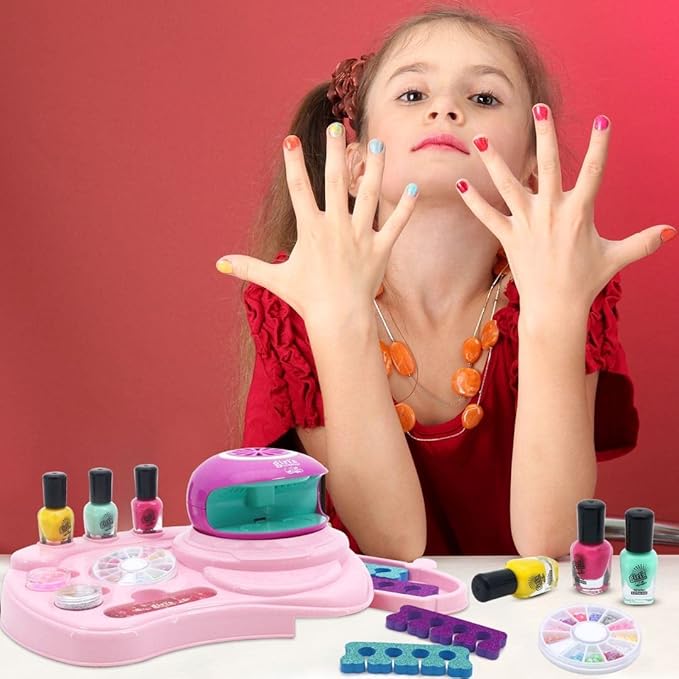Nail Art Studio Beauty Nail Art Set Gift for Girls Healthy Non-Toxic Tasteless Fashion Dryer Light-VivaGrace Women