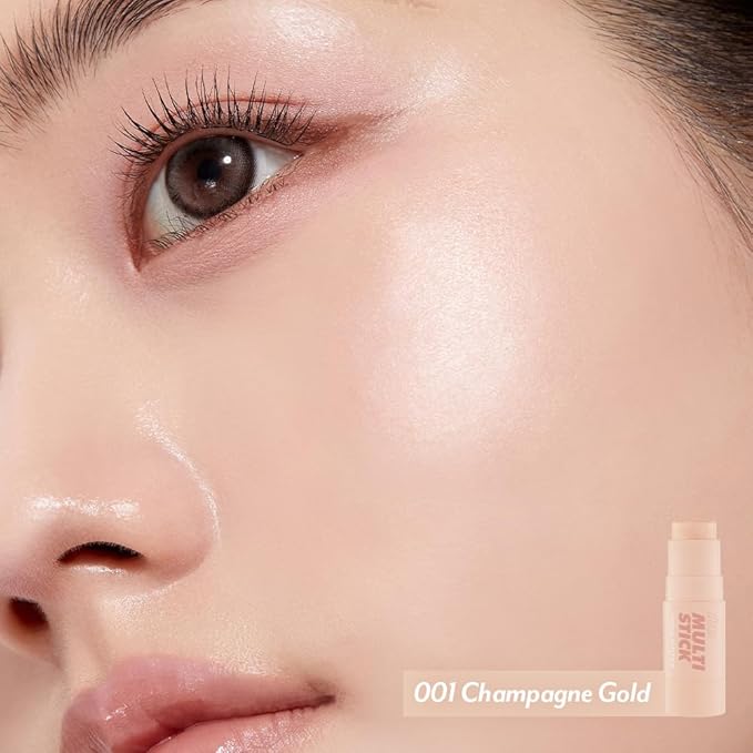 I'm Meme Highlighter Stick for Face - I'm Multi-stick | Daily Use, Buildable, Portable, Easy Blending Matte Finish, 001 Champagne Gold, 0.25 Oz