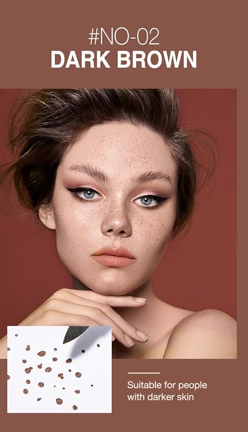 Freckle Pen Faux Freckle Pen Colour Pop Freckle Pen Supernaturally Realistic Freckles Makeup Brush Fantastic Freckles Pen Long-lasting Waterproof Soft-point Absorbent Pen For a Natural and Easy Makeup Look (dark brown)-VivaGrace Women