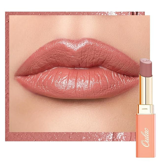 Oulac Pink Lipsticks for Women, Coral Nude Matte Lipstick, Full Coverage Lip Color, Satin Matte Finish, Cream Texture, Hydrating, Infused with Hyaluronic Acid, Vegan & Clean Beauty 4g SG06 Babe-VivaGrace Women