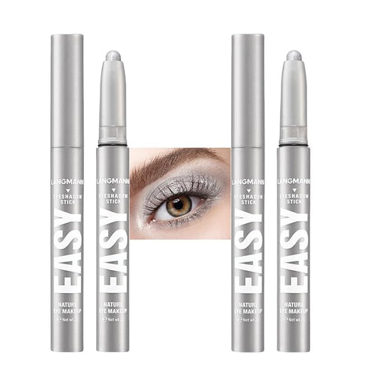Jolilab Eyeshadow Stick Set, 2 Colors Matte Professional Bright-Colored Contouring and Highlight Stick, Cream Waterproof Long Lasting High Pigmented Eye Shadow. (2, 07+07 2pcs)-VivaGrace Women