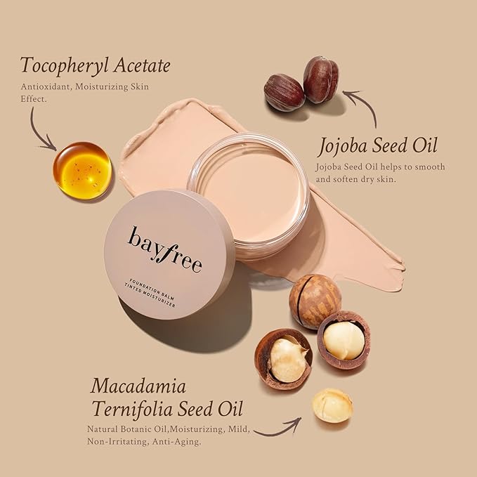 Foundation Balm, Matte Full Coverage Cream Foundation, Mature Skin Foundation, Creamy, Waterproof, Lightweight Face Makeup, 0.99 oz (CREAMY NATURAL)-VivaGrace Women