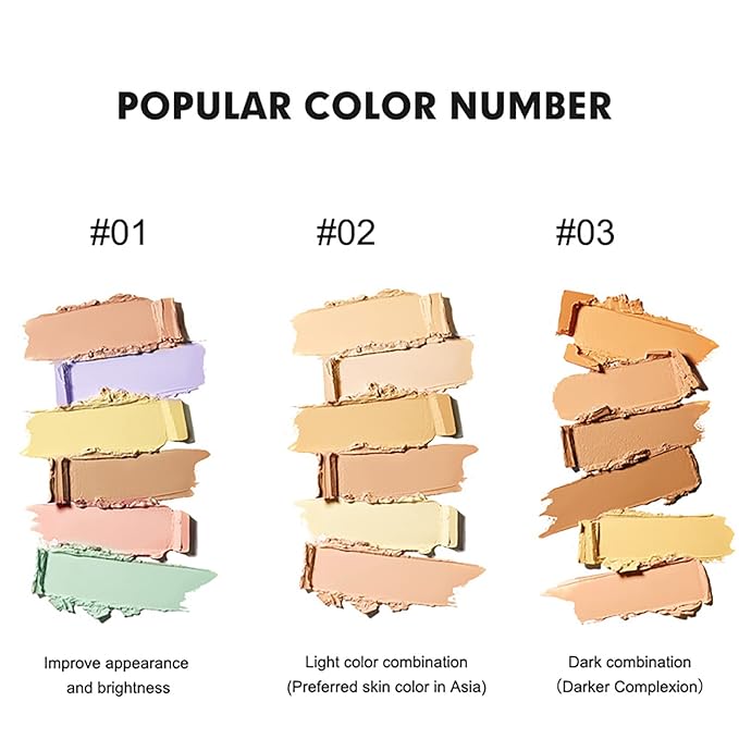 6 Colors Face Contouring Palette, with 11 Pcs Makeup Brush Kits, Light Color Combination Cosmetics Cream Contour and Highlighting Palette, Cover Dark Circles, Bruises, Age Spots, Blemish-VivaGrace Women