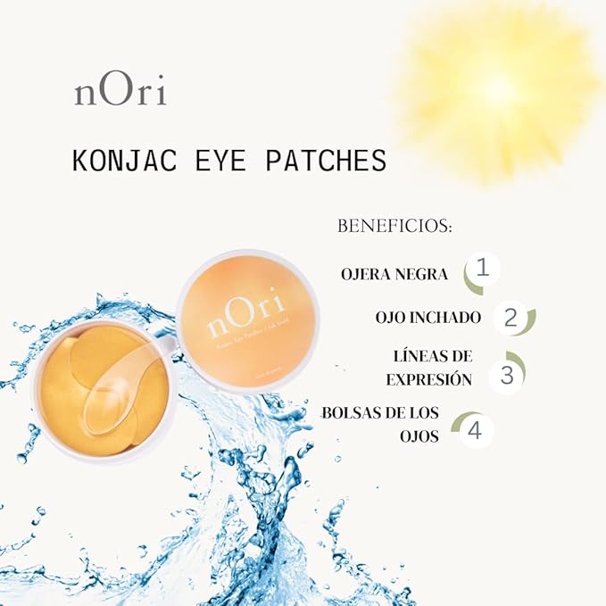NORI Konjac Eye Patches – Anti-Wrinkle/Removes Bags/Moisturizing/Dark Circle/60 Pieces (Aloe Vera)-VivaGrace Women