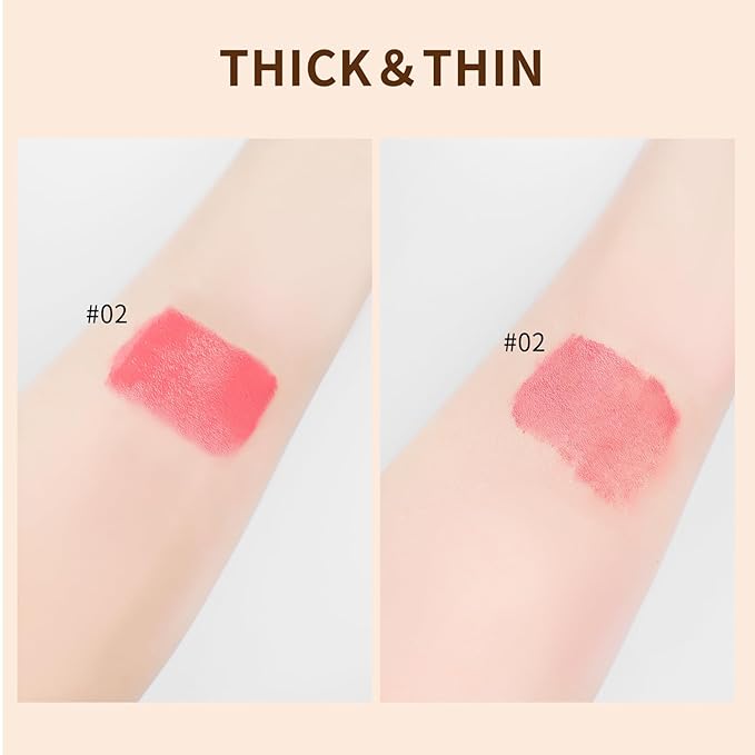 Face Blush with Brush Liquid Blush for Cheeks Long Lasting & Smooth Creamy Formula Lightweight Blush Stick Blush Wand Crystal Pink-VivaGrace Women