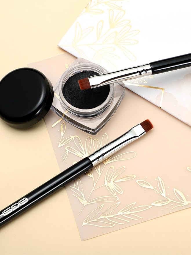 EIGSHOW Flat Eyeliner Brush, Professional Precise Eyebrow Concealer Brush for Sharp Defined, Eye Liner Application with Gel Liquid Cream Powder (E808)-VivaGrace Women