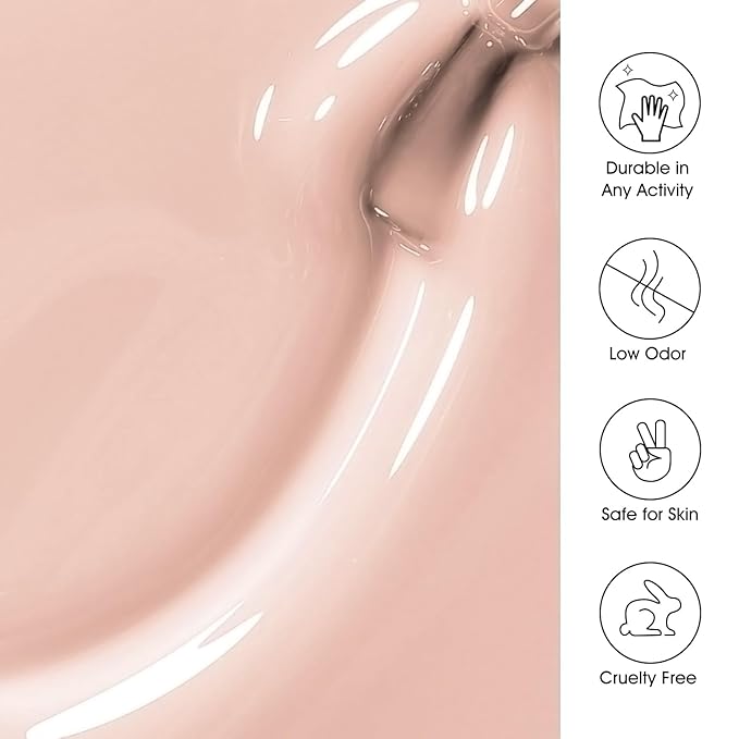 Beautpal Nude Gel Polish Set Milky Nude Sheer Pink Jelly Gel Polish Nail Kit Soak Off UV Translucent Nail Polish Gel 6PCS 8ml