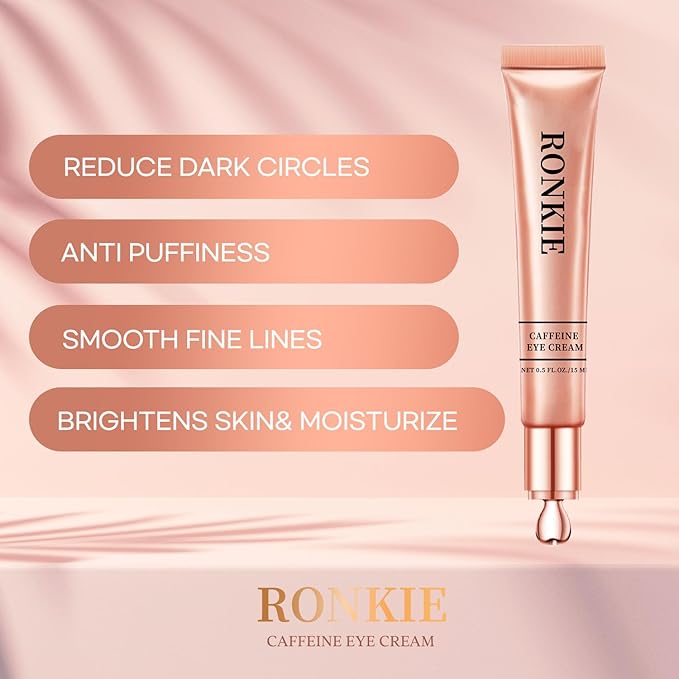 Eye Cream for Dark Circles and Puffiness: Caffeine - Retinol Cream- Anti Aging Wrinkles With Collagen Hyaluronic Acid Fine Lines Depuffer in 3-4 Weeks-15 mL-VivaGrace Women