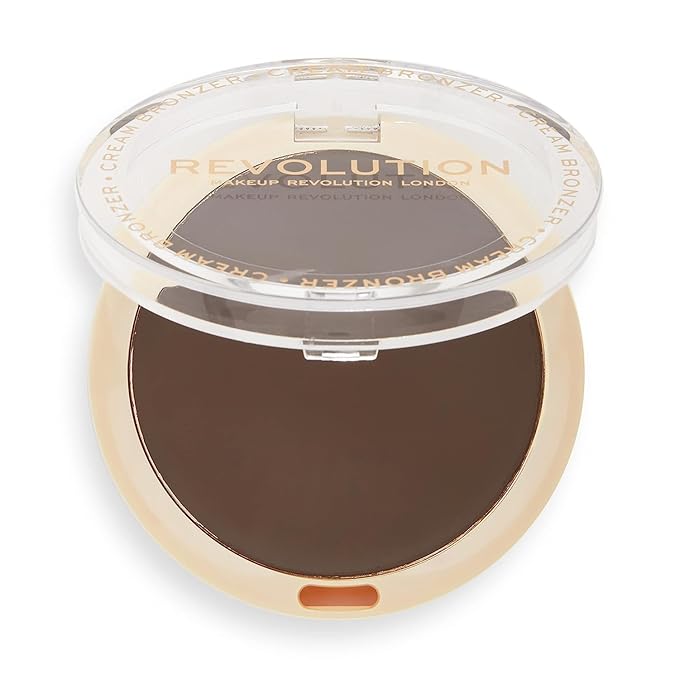 Revolution Beauty, Ultra Cream Face Bronzer, Buildable & Blendable Cream Contour, Vegan & Cruelty Free, Deep, 0.24 Oz.-VivaGrace Women