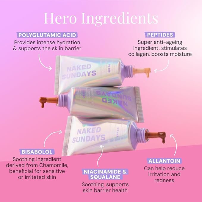 Naked Sundays BeautyScreen™ SPF 50 Mineral Peptide Foundation Tint – 2-in-1 Skin Tint & Mineral Sunscreen | Radiant, Buildable Coverage, Acne-Safe, Infused with Peptides (10 Deep Neutral, 1.01 oz)-VivaGrace Women