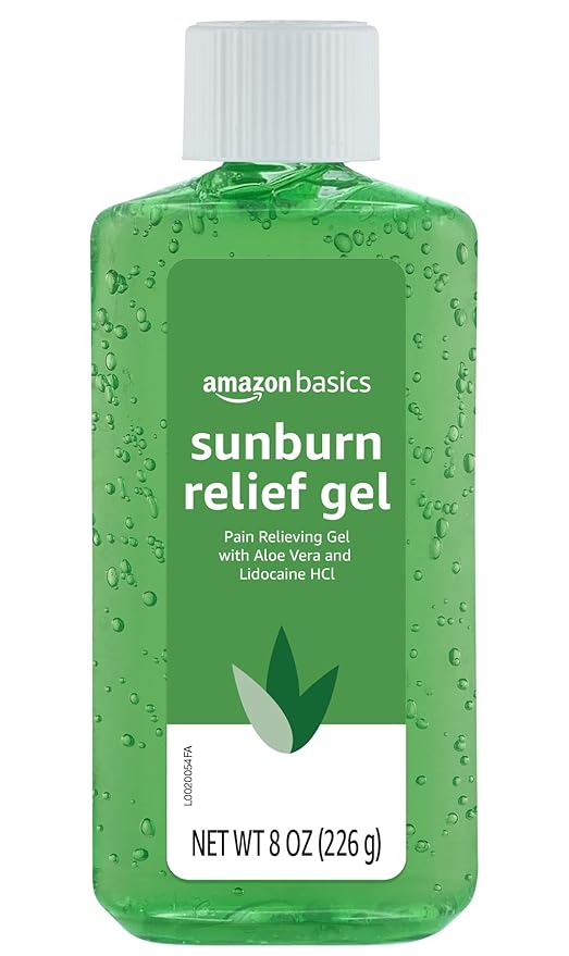Amazon Basics Sunburn Relief Gel with Aloe Vera, 8 oz (Pack of 1) (Previously Solimo)-VivaGrace Women