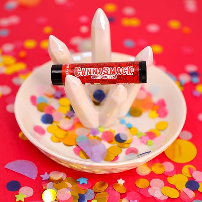 CannaSmack Natural Hemp Lip Balm - Cherry Flavor-VivaGrace Women