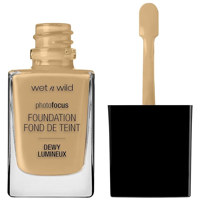 wet n wild Photo Focus Dewy Liquid Foundation Makeup Soft Beige & Dewy Foundation Cream Beige-VivaGrace Women