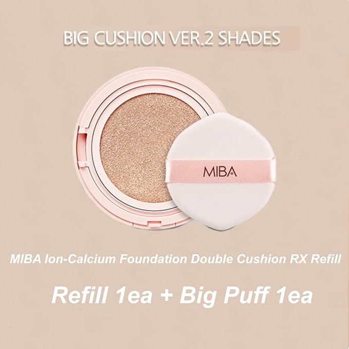 MIBA Ionized Calcium Foundation Double Cushion RX Refill 25 g / 0.88 oz (No 21) Big Cushion SEASON 2-VivaGrace Women