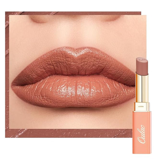 Oulac Color Rich Satin Lipstick - Pink Brown Full Coverage Lip Color, Creamy Silky-Smooth, Moisturizing, Satin Matte Finish, Infused With Shea Butter, Vegan & Clean Beauty, 4g, SG11 Breathtaking-VivaGrace Women