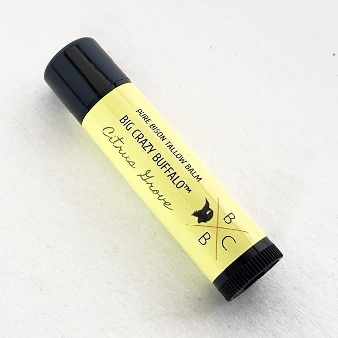 Pure Bison Tallow Lip Balm, Citrus Grove, (5 pack) - Lemongrass & Lemon, Moisturizing, Non-Habit Forming-VivaGrace Women