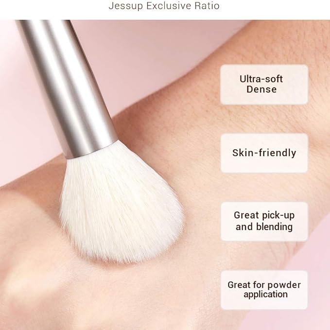 Jessup Makeup Brushes Set Professional Makeup Brush Eyeshadow Blending Powder Foundation Blusher Concealer 25pcs with Cosmetics Storage Box, Blushing Bride T295-VivaGrace Women