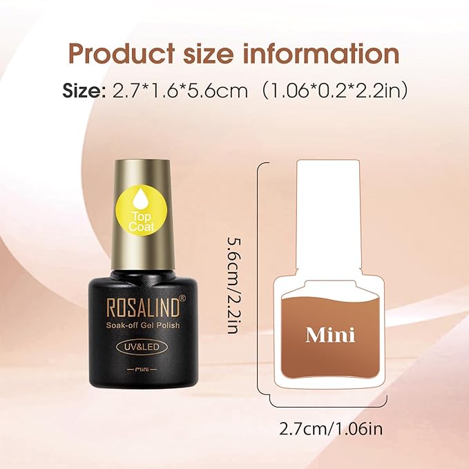 ROSALIND 8 PCS Dehydrator Nail Primer and Top & Base Coats Kit, Nail Strengthening System Superior Protein Bonding, Fast Air Dry for Acrylic Powders Nail Gel Polish-VivaGrace Women