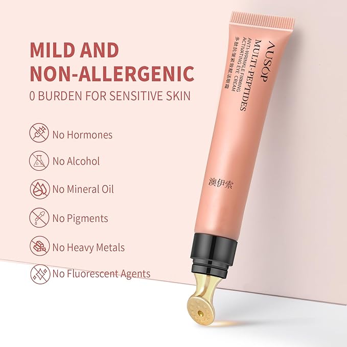 Anti-Aging Caffeine Eye Cream with Metallic Applicator, Eyebag Remover, Under Eye Cream Skin Care Anti-Wrinkles, Fine Lines, Dark Circles, 0.6 OZ-VivaGrace Women