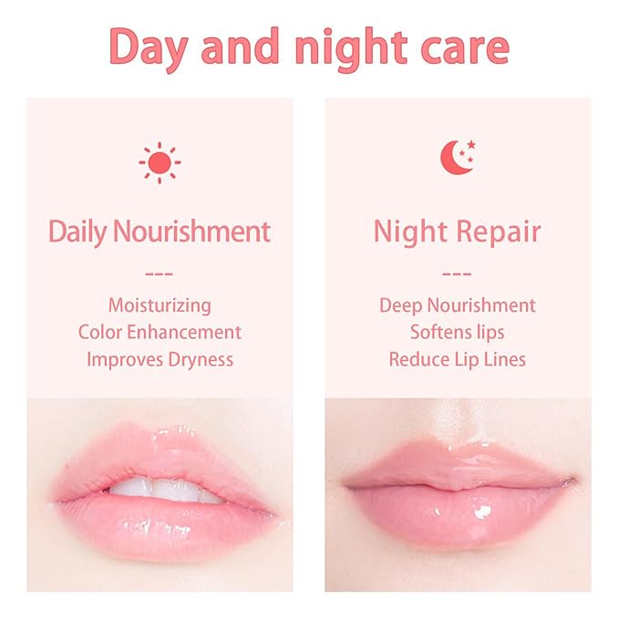 2 PCS Bee Lip Balm Honey Pot, Honey & Apple Lime Sleeping Lip Mask Overnight, Hydrating Prevention Dry and Cracked Lip Scrub, Reduces Lip Lines, Brightening Lip Color-VivaGrace Women