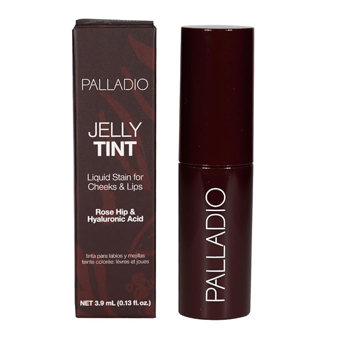 Palladio Jelly Tint, Liquid Stain for Cheeks & Lips, Vivid Color Lip Stain, Lightweight Non-Sticky and Transfer-proof, Natural Finish Makeup, Wineberry-VivaGrace Women