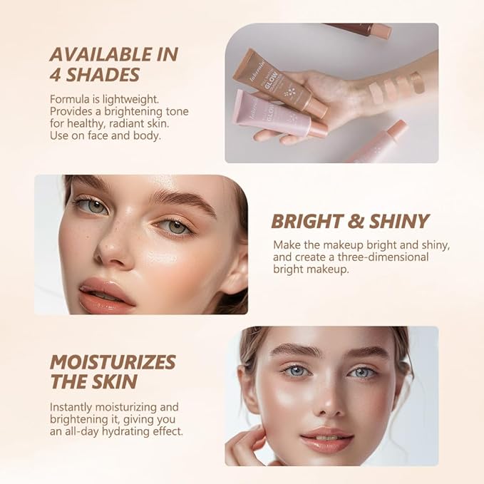 Full Match Glow Foundation, Enhance Foundation Natural Glow, Professional Coverage for a Flawless Look (Fair, Large)-VivaGrace Women