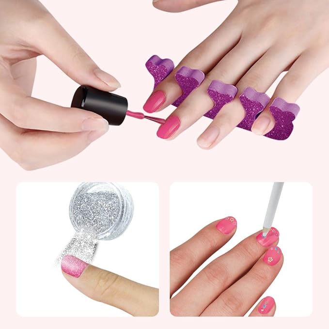 Nail Art Studio Beauty Nail Art Set Gift for Girls Healthy Non-Toxic Tasteless Fashion Dryer Light-VivaGrace Women