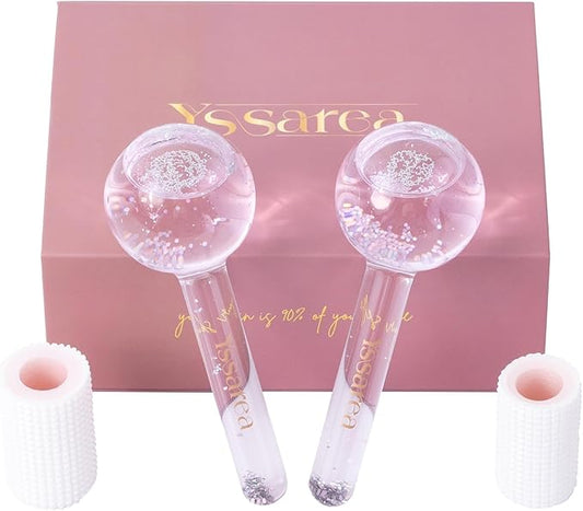 Yssarea Ice Globes for Facials - Freezer Safe | Highly Effective Facial Globes for Daily Beauty Routines | Tighten Skin | Reduce Puffiness | Enhance Circulation and Complexion-VivaGrace Women