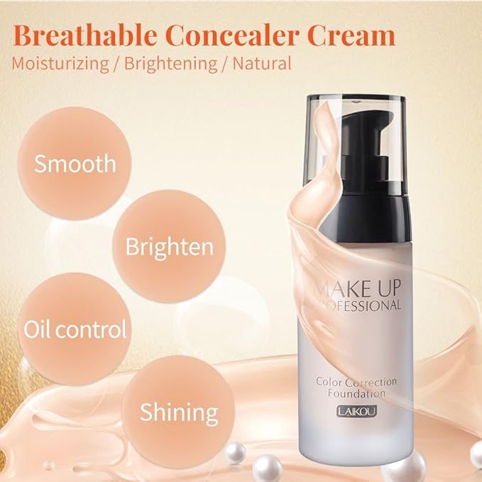 Sonew BB Cream Bare Makeup Concealer Light/Medium Skintones for Face Moisturizer Cover Up Skin Flaw Isolation Dust UV(Beige)-VivaGrace Women