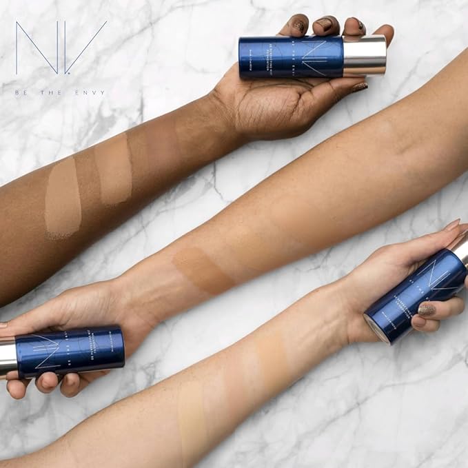 NV BB Perfecting Mist Foundation Buildable Coverage Professional Airbrush Makeup with Plant-based Stem Cell Polypeptides, Vitamins A, D, E and Aloe, 1.5 ounces, Cool Sand-VivaGrace Women