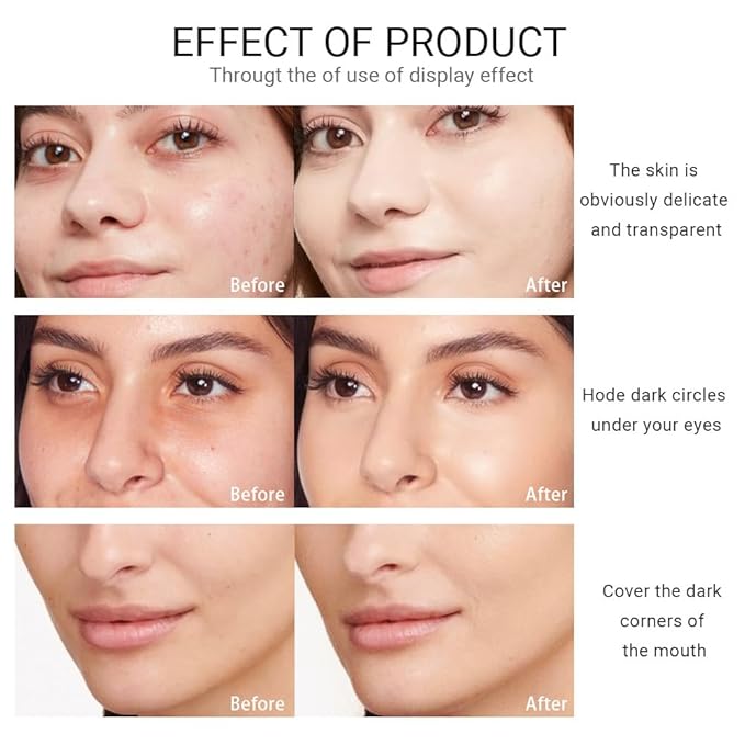 Matte Cream Oil Free Concealer Foundation Pack with Foundation Brush,Base Facial Matte Full Coverage Liquid Tattoo Concealer Hide Foundation Primer Make-up Kit.1.67 Fl.Oz (08#)-VivaGrace Women