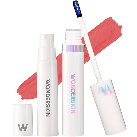 Wonderskin Wonder Blading All Day Lip Stain Peel Off Masque and Reveal Kit- Long Lasting, Waterproof Nude Lip Tint, Transfer Proof Natural Makeup Stain Kit (Whimsical)-VivaGrace Women