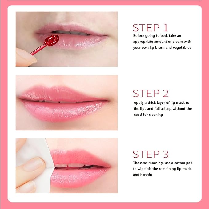 4 Pcs Bee Lip Balm Lip Mask Honey Pot, Honey & Strawberry Lip Mask Propolis Moisturizing Lip Balm Hydrating Prevention Dry and Cracked Lip Scrubs Exfoliator,Reduces Lip Lines.-VivaGrace Women