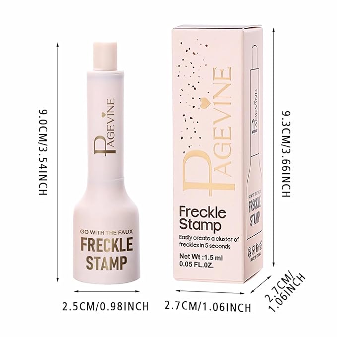 Freckle Stamp Pen, Waterproof Fake Freckles Makeup Tool, Upgrade Liquid Faux Freckles Pen, Quick-Dry, Long-Lasting, Lifelike, Natural Sunkissed Makeup, with Multi-Prong Precision Stamp Head (Light)-VivaGrace Women
