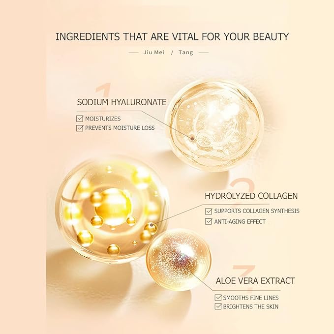 Collagen Six Peptide Dissolve Striation Three Color Eye Cream Eye Bags Hydrating Face Skin 60g / 2.03fl.oz-VivaGrace Women