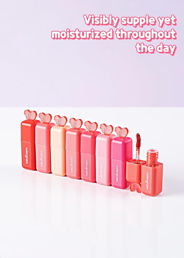 COLORGRAM Juicy Blur Tint 05 Happy Cherry Smile | Daily Semi-Matte, Semi-Glossy, Long-Lasting Lip Stain, Moisturizing, Buildable & Blendable, highly Pigmented (0.12 Fl. Oz.)-VivaGrace Women