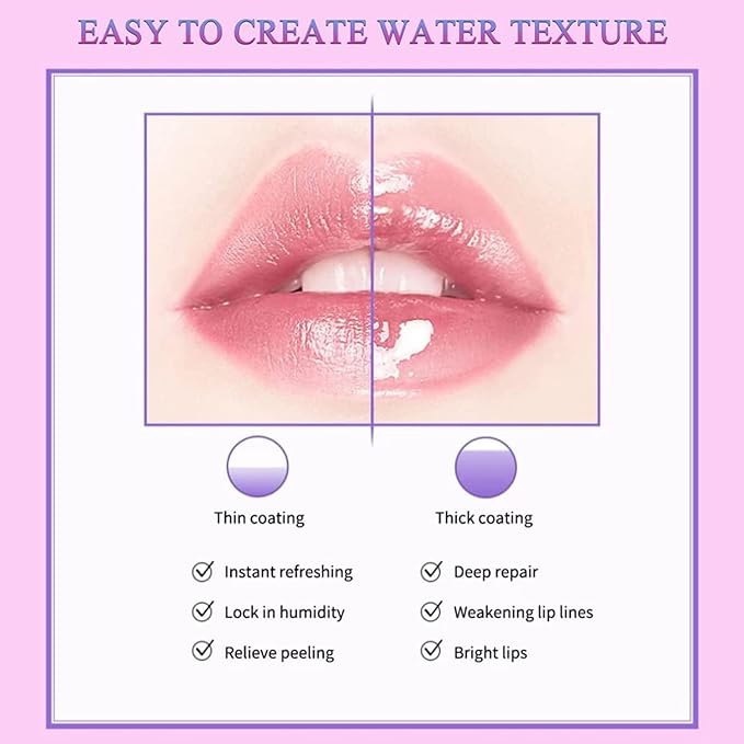 2PCS Honey Pot Lip Balm, Lip Balm Honey Pot with Brush, Cherry Blossom Lip Balm for Dry Cracked Lips, Lip Scrubs Exfoliator & Moisturizer, Hydrating Lip Sleeping Mask-VivaGrace Women