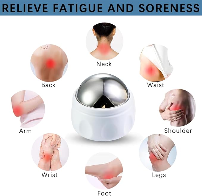 Cold Massage Roller Ball, Trigger Point Therapy, for Muscle & Myofascial Release, Deep Tissue Massage Pain Relief, Great Tool for Back/Neck Pain, Muscles Recovery-VivaGrace Women
