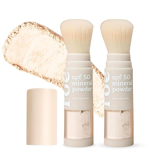 Roe Wellness- Kids SPF 50 Brush On Mineral Sunscreen Powder EWG Certified, Non-Toxic, Reef-Friendly, Easy to Apply for Kids, Babies & Parents (2Pack)-VivaGrace Women