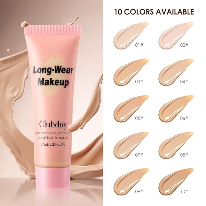 Liquid Foundation Full coverage Long-Lasting Buildable Weighless Foundation Cream Active Wear color stay Makeup-07-VivaGrace Women